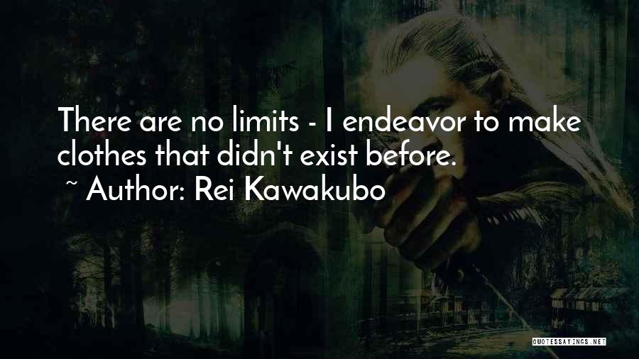 Rei Kawakubo Quotes: There Are No Limits - I Endeavor To Make Clothes That Didn't Exist Before.