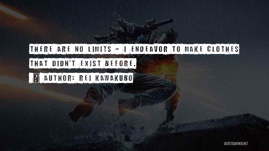 Rei Kawakubo Quotes: There Are No Limits - I Endeavor To Make Clothes That Didn't Exist Before.