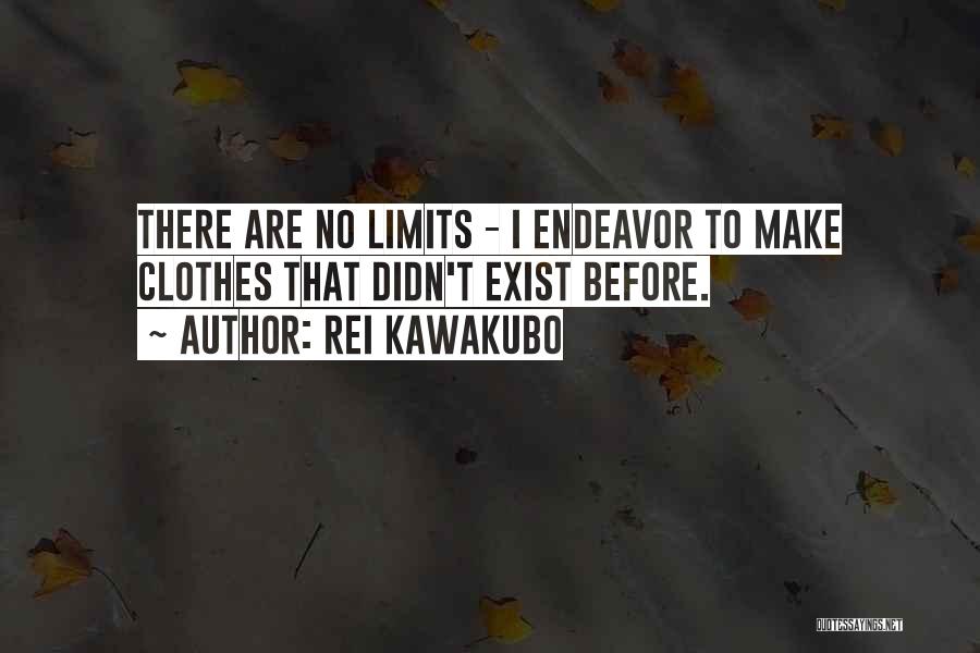 Rei Kawakubo Quotes: There Are No Limits - I Endeavor To Make Clothes That Didn't Exist Before.