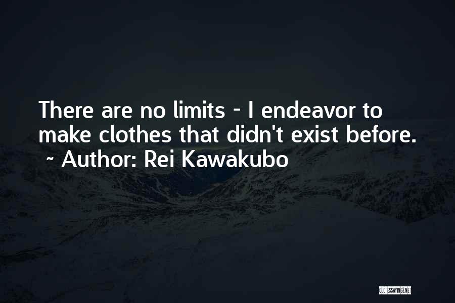 Rei Kawakubo Quotes: There Are No Limits - I Endeavor To Make Clothes That Didn't Exist Before.