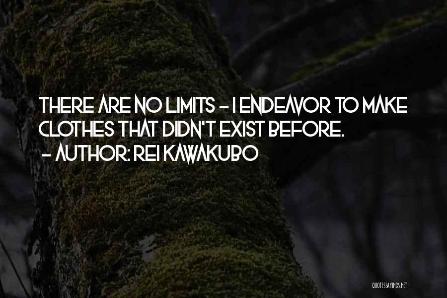 Rei Kawakubo Quotes: There Are No Limits - I Endeavor To Make Clothes That Didn't Exist Before.