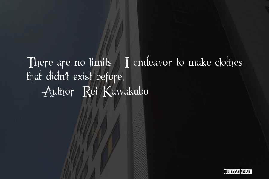 Rei Kawakubo Quotes: There Are No Limits - I Endeavor To Make Clothes That Didn't Exist Before.