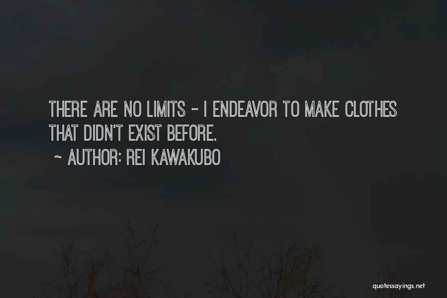 Rei Kawakubo Quotes: There Are No Limits - I Endeavor To Make Clothes That Didn't Exist Before.