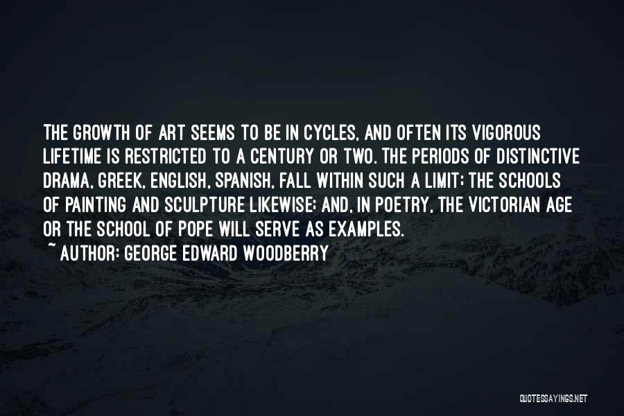 George Edward Woodberry Quotes: The Growth Of Art Seems To Be In Cycles, And Often Its Vigorous Lifetime Is Restricted To A Century Or