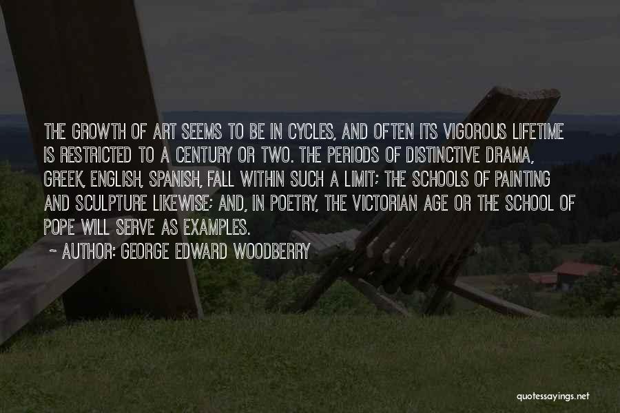 George Edward Woodberry Quotes: The Growth Of Art Seems To Be In Cycles, And Often Its Vigorous Lifetime Is Restricted To A Century Or