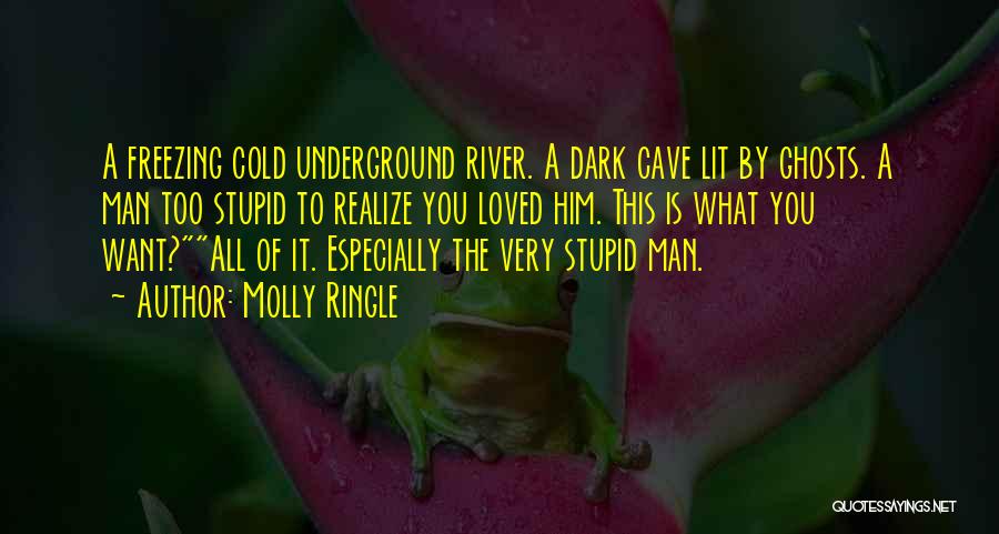 Molly Ringle Quotes: A Freezing Cold Underground River. A Dark Cave Lit By Ghosts. A Man Too Stupid To Realize You Loved Him.
