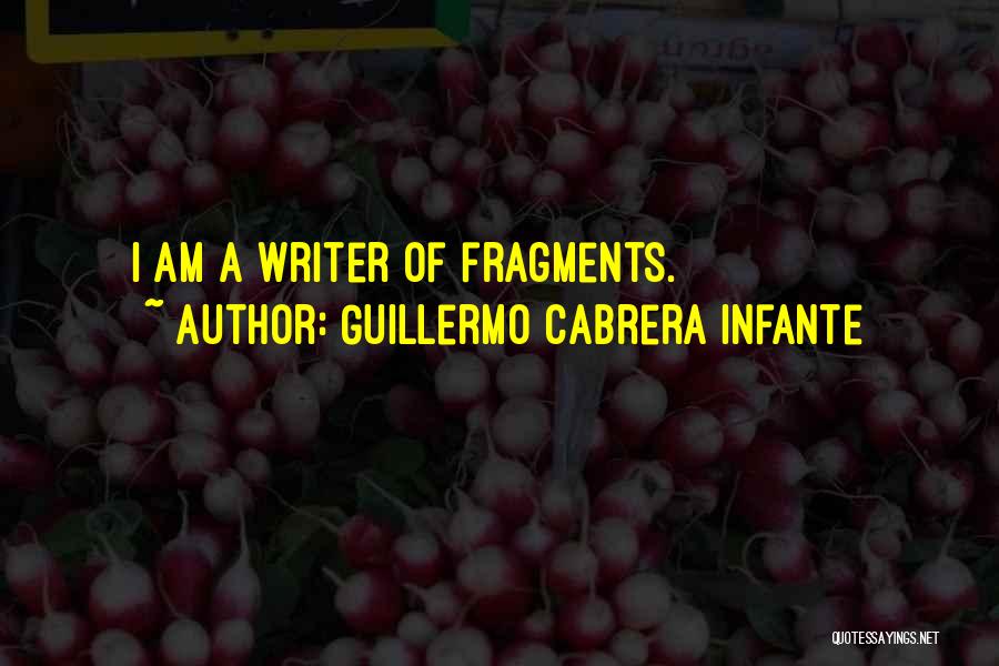 Guillermo Cabrera Infante Quotes: I Am A Writer Of Fragments.