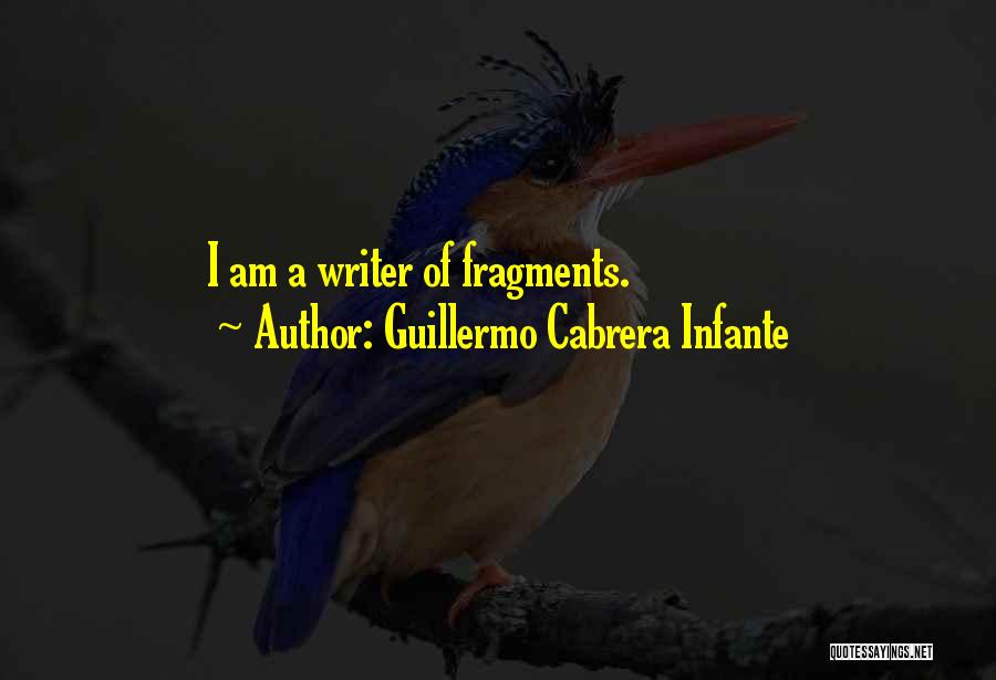 Guillermo Cabrera Infante Quotes: I Am A Writer Of Fragments.