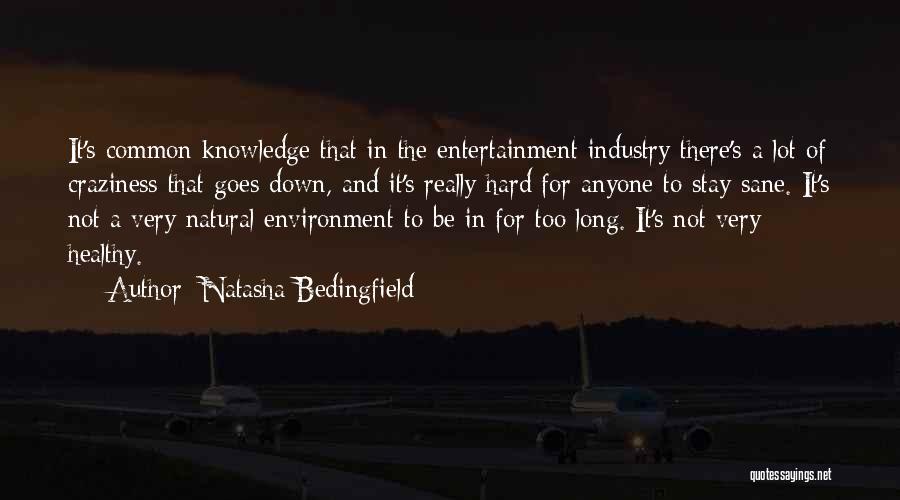 Natasha Bedingfield Quotes: It's Common Knowledge That In The Entertainment Industry There's A Lot Of Craziness That Goes Down, And It's Really Hard