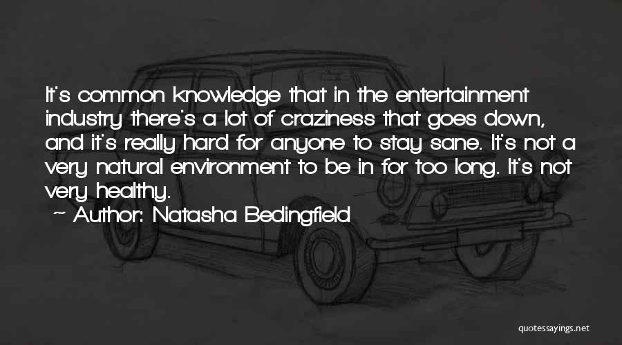 Natasha Bedingfield Quotes: It's Common Knowledge That In The Entertainment Industry There's A Lot Of Craziness That Goes Down, And It's Really Hard