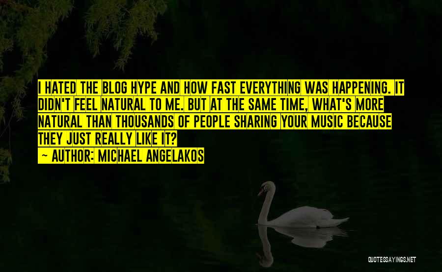 Michael Angelakos Quotes: I Hated The Blog Hype And How Fast Everything Was Happening. It Didn't Feel Natural To Me. But At The