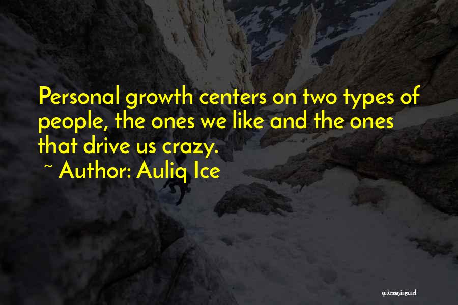 Auliq Ice Quotes: Personal Growth Centers On Two Types Of People, The Ones We Like And The Ones That Drive Us Crazy.