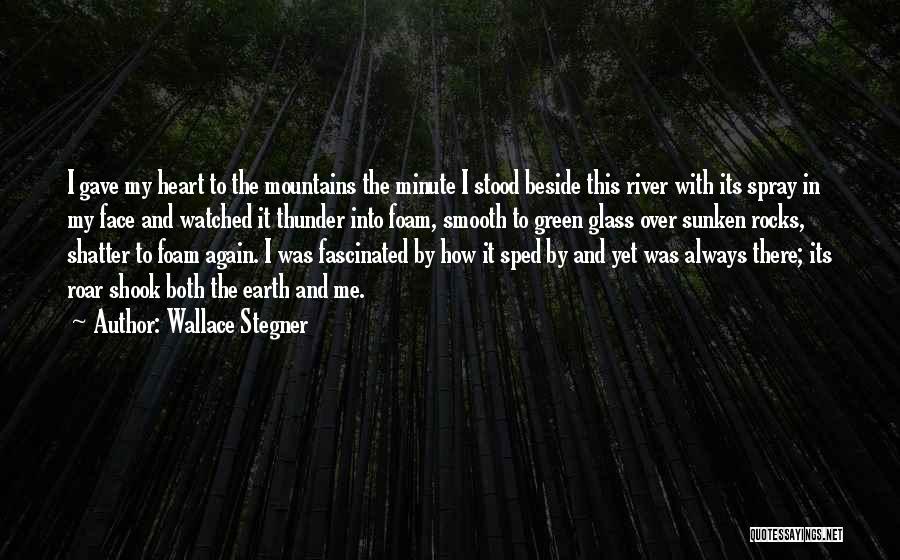 Wallace Stegner Quotes: I Gave My Heart To The Mountains The Minute I Stood Beside This River With Its Spray In My Face