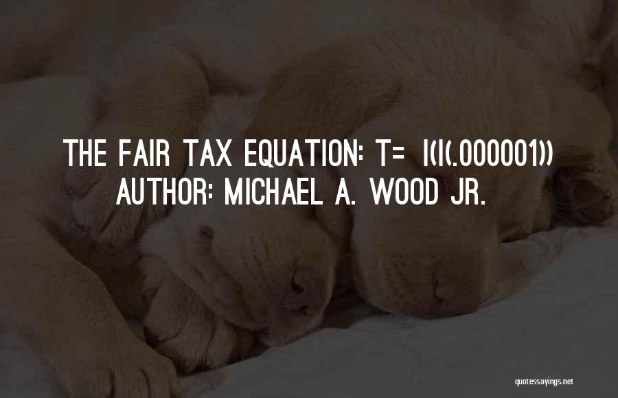 Michael A. Wood Jr. Quotes: The Fair Tax Equation: T=i(i(.000001))