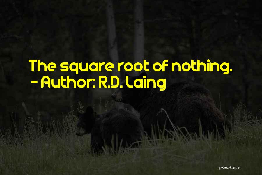 R.D. Laing Quotes: The Square Root Of Nothing.