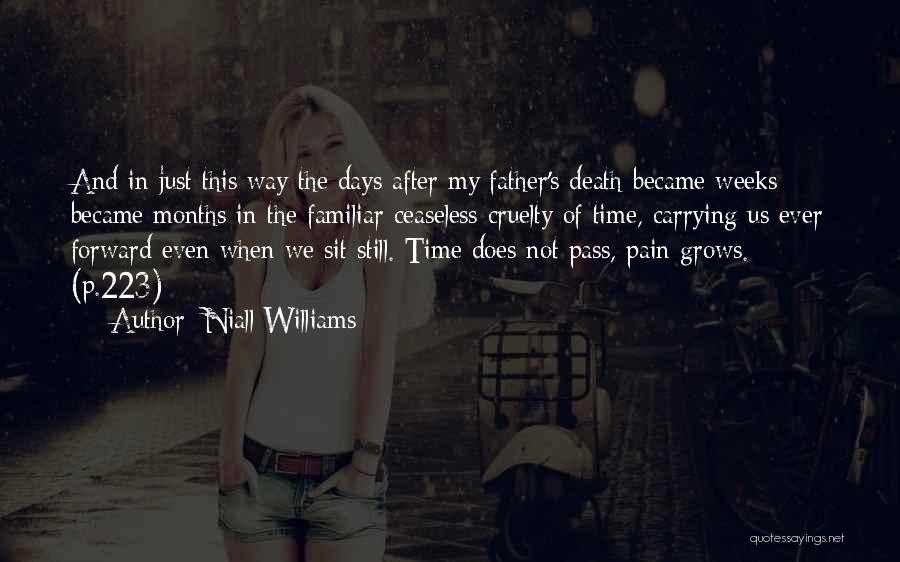 Niall Williams Quotes: And In Just This Way The Days After My Father's Death Became Weeks Became Months In The Familiar Ceaseless Cruelty