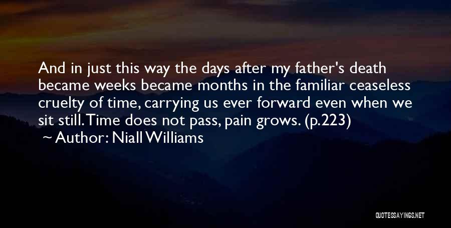 Niall Williams Quotes: And In Just This Way The Days After My Father's Death Became Weeks Became Months In The Familiar Ceaseless Cruelty