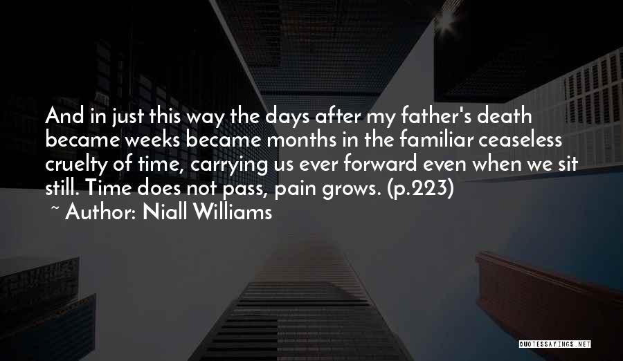 Niall Williams Quotes: And In Just This Way The Days After My Father's Death Became Weeks Became Months In The Familiar Ceaseless Cruelty