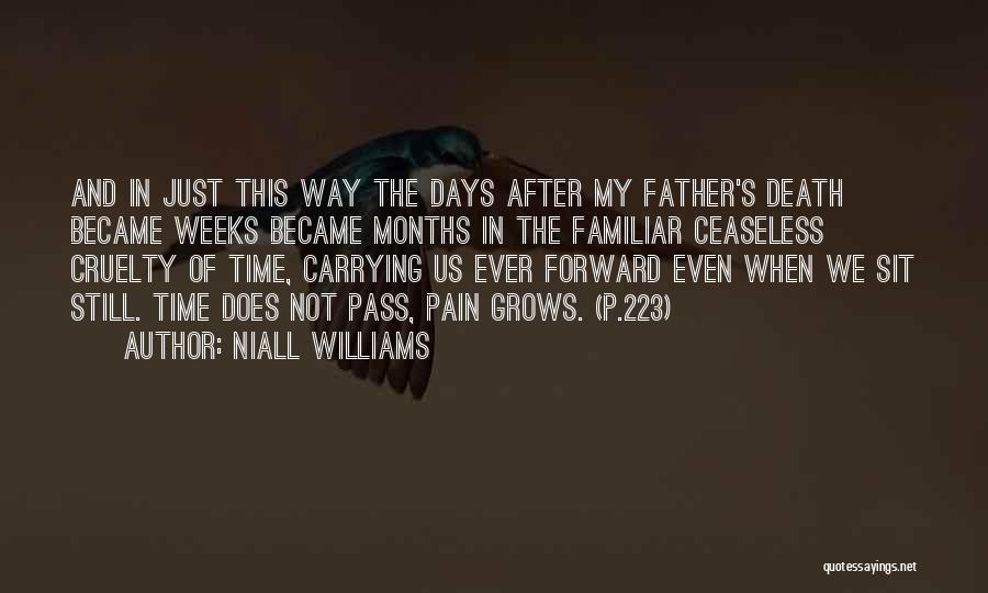 Niall Williams Quotes: And In Just This Way The Days After My Father's Death Became Weeks Became Months In The Familiar Ceaseless Cruelty