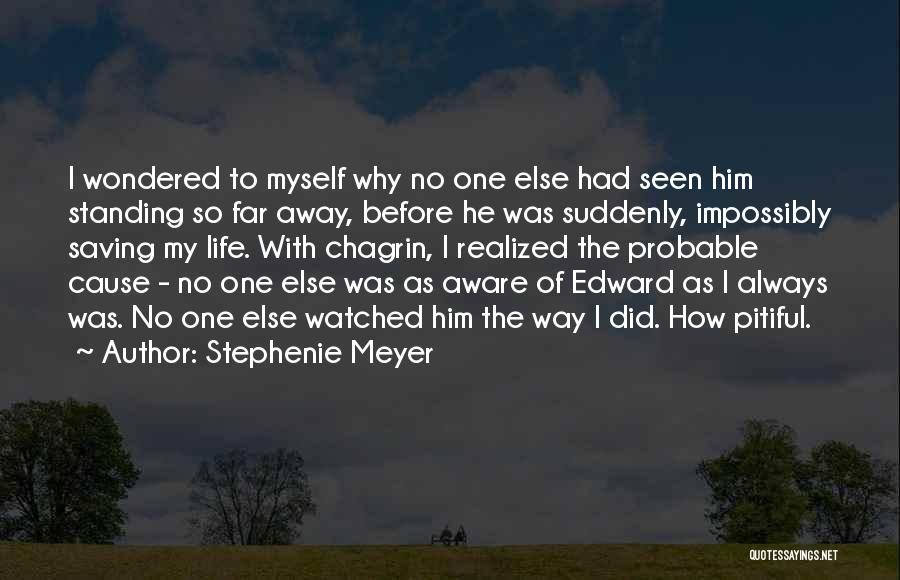 Stephenie Meyer Quotes: I Wondered To Myself Why No One Else Had Seen Him Standing So Far Away, Before He Was Suddenly, Impossibly