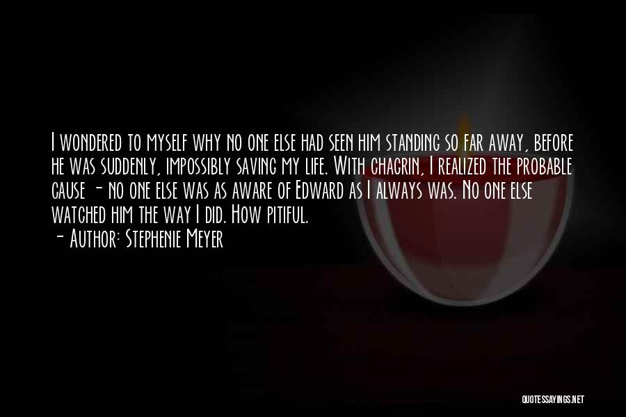 Stephenie Meyer Quotes: I Wondered To Myself Why No One Else Had Seen Him Standing So Far Away, Before He Was Suddenly, Impossibly