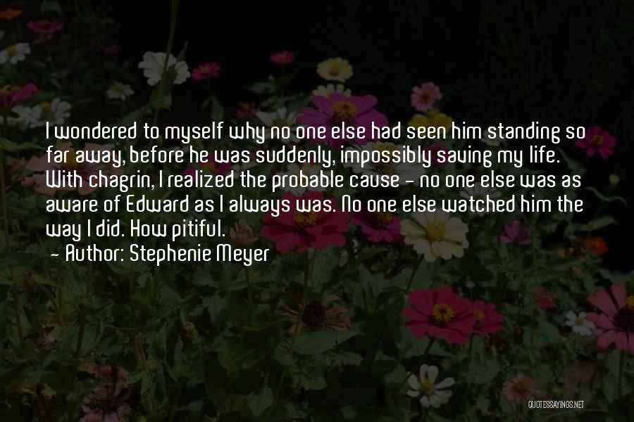 Stephenie Meyer Quotes: I Wondered To Myself Why No One Else Had Seen Him Standing So Far Away, Before He Was Suddenly, Impossibly