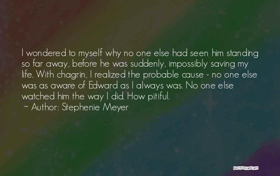 Stephenie Meyer Quotes: I Wondered To Myself Why No One Else Had Seen Him Standing So Far Away, Before He Was Suddenly, Impossibly