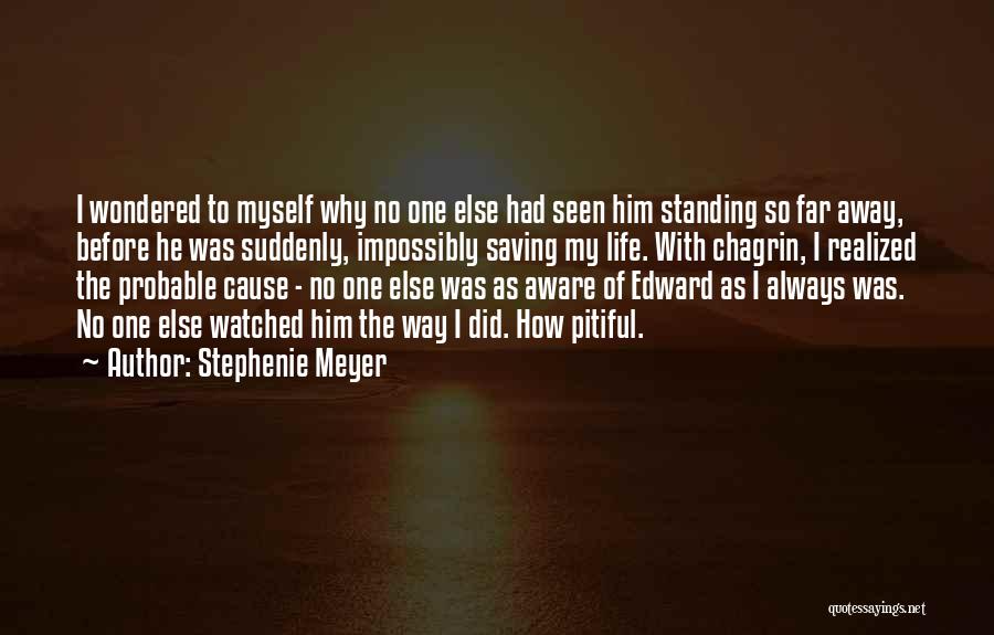 Stephenie Meyer Quotes: I Wondered To Myself Why No One Else Had Seen Him Standing So Far Away, Before He Was Suddenly, Impossibly