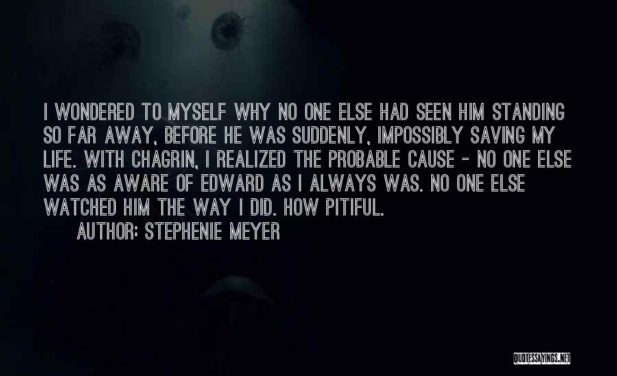 Stephenie Meyer Quotes: I Wondered To Myself Why No One Else Had Seen Him Standing So Far Away, Before He Was Suddenly, Impossibly