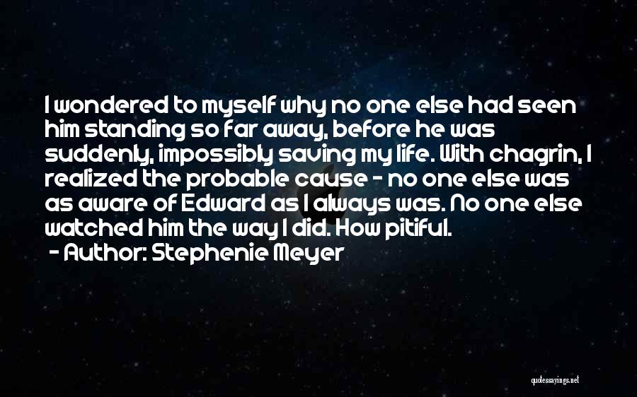 Stephenie Meyer Quotes: I Wondered To Myself Why No One Else Had Seen Him Standing So Far Away, Before He Was Suddenly, Impossibly
