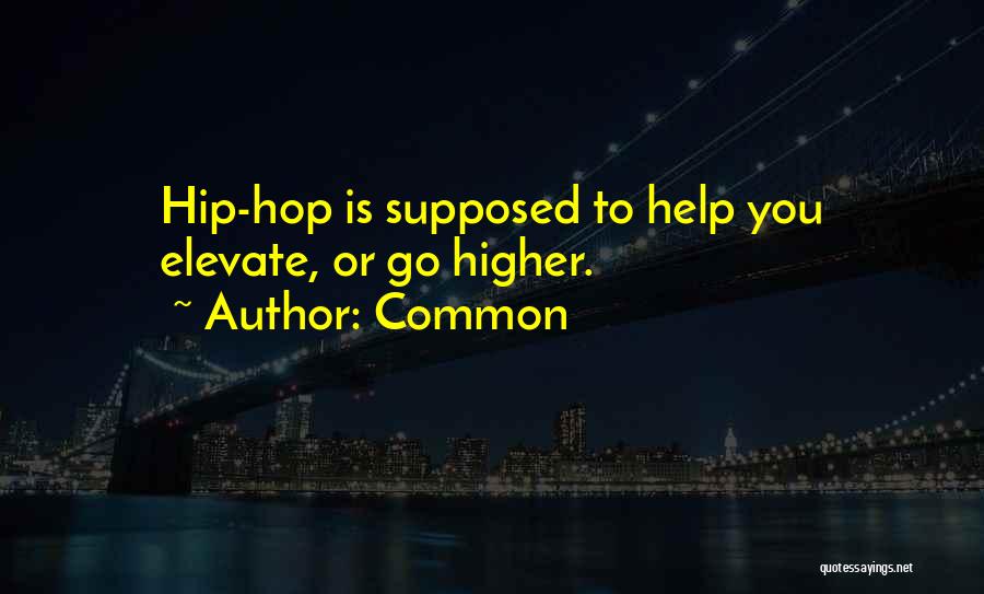 Common Quotes: Hip-hop Is Supposed To Help You Elevate, Or Go Higher.