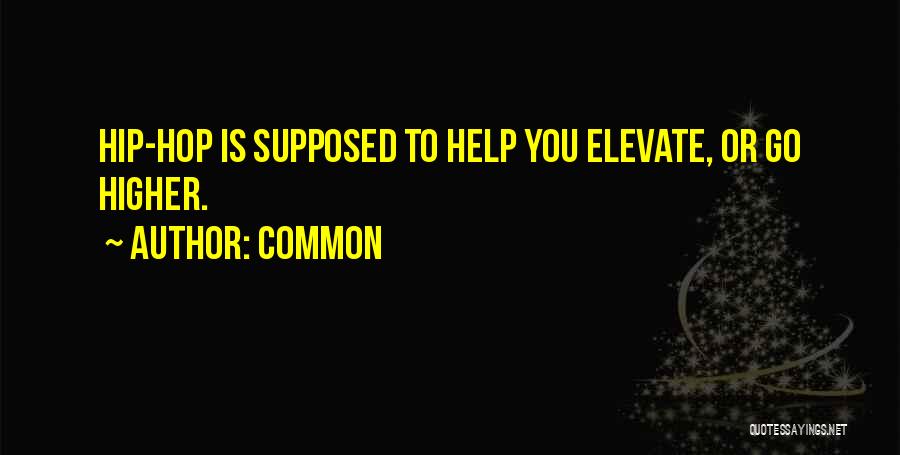 Common Quotes: Hip-hop Is Supposed To Help You Elevate, Or Go Higher.