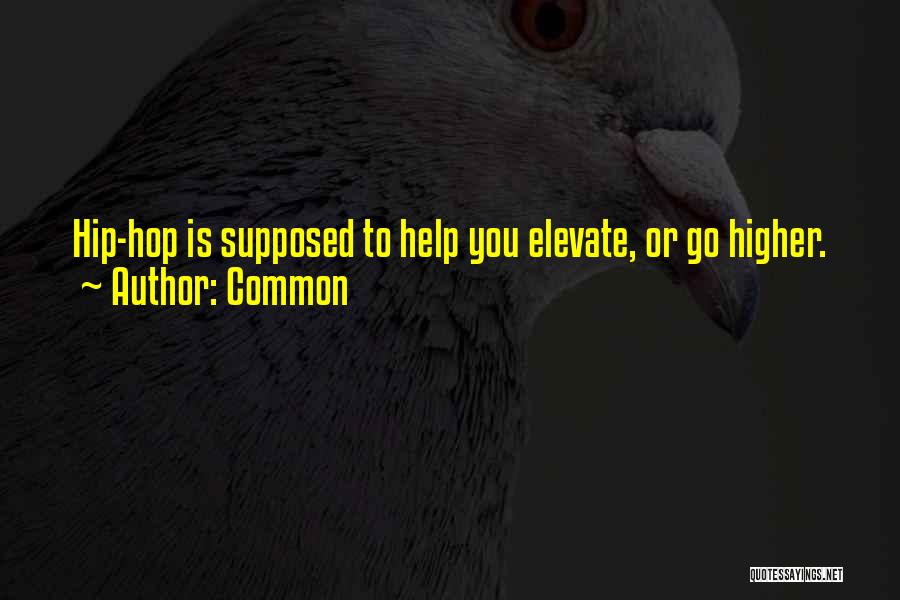Common Quotes: Hip-hop Is Supposed To Help You Elevate, Or Go Higher.