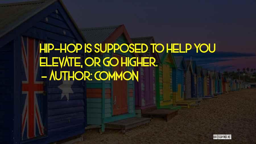 Common Quotes: Hip-hop Is Supposed To Help You Elevate, Or Go Higher.