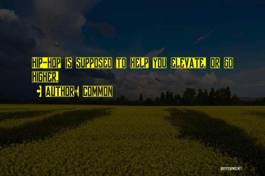 Common Quotes: Hip-hop Is Supposed To Help You Elevate, Or Go Higher.