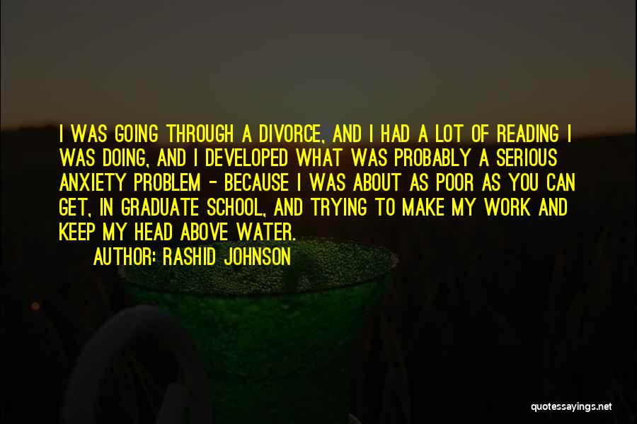Rashid Johnson Quotes: I Was Going Through A Divorce, And I Had A Lot Of Reading I Was Doing, And I Developed What