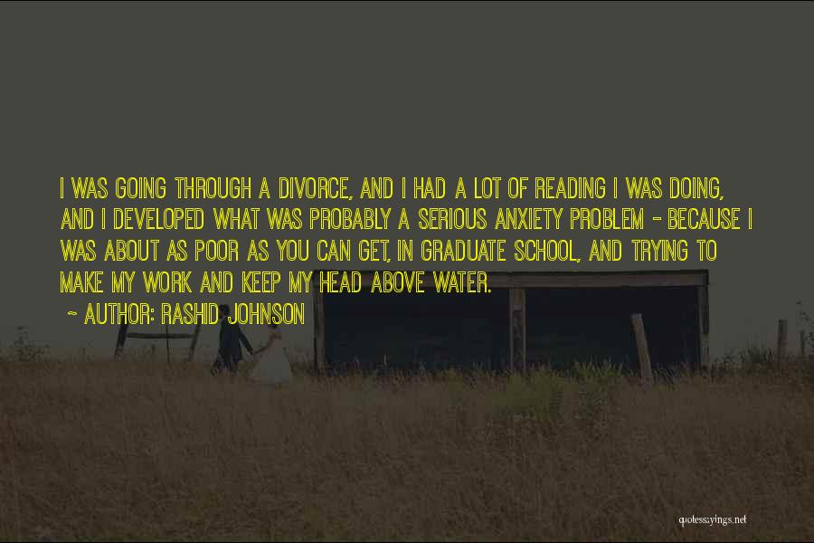 Rashid Johnson Quotes: I Was Going Through A Divorce, And I Had A Lot Of Reading I Was Doing, And I Developed What