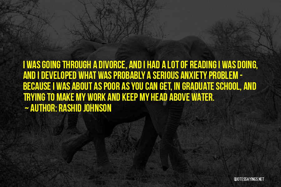 Rashid Johnson Quotes: I Was Going Through A Divorce, And I Had A Lot Of Reading I Was Doing, And I Developed What