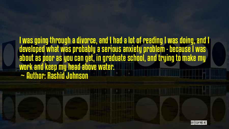 Rashid Johnson Quotes: I Was Going Through A Divorce, And I Had A Lot Of Reading I Was Doing, And I Developed What