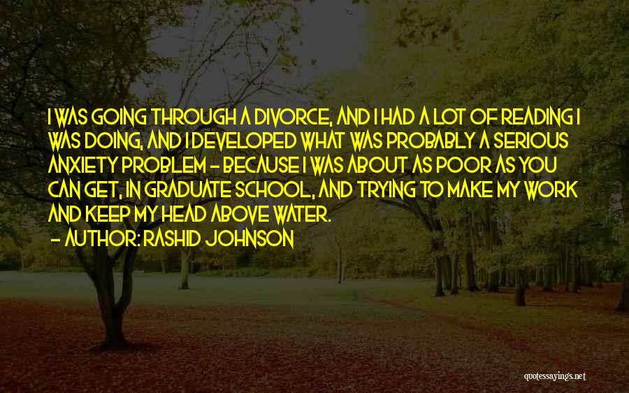 Rashid Johnson Quotes: I Was Going Through A Divorce, And I Had A Lot Of Reading I Was Doing, And I Developed What