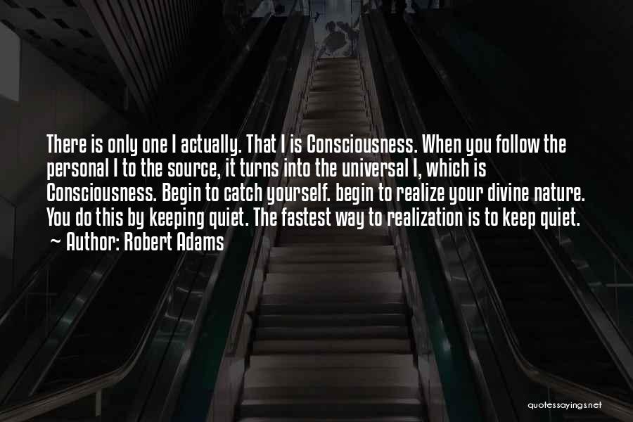 Robert Adams Quotes: There Is Only One I Actually. That I Is Consciousness. When You Follow The Personal I To The Source, It