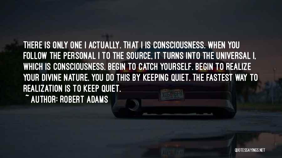 Robert Adams Quotes: There Is Only One I Actually. That I Is Consciousness. When You Follow The Personal I To The Source, It