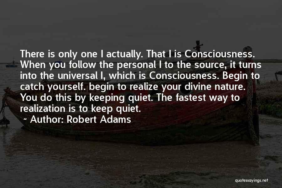 Robert Adams Quotes: There Is Only One I Actually. That I Is Consciousness. When You Follow The Personal I To The Source, It