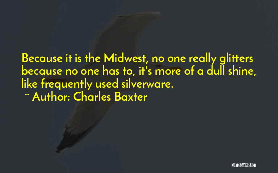 Charles Baxter Quotes: Because It Is The Midwest, No One Really Glitters Because No One Has To, It's More Of A Dull Shine,
