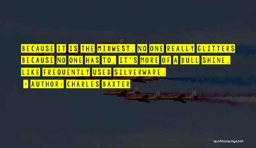 Charles Baxter Quotes: Because It Is The Midwest, No One Really Glitters Because No One Has To, It's More Of A Dull Shine,