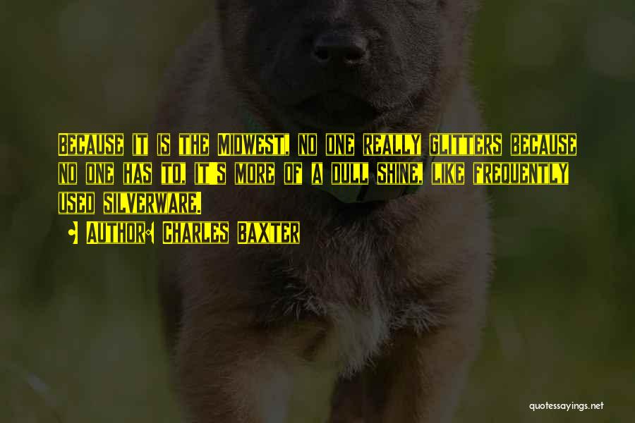 Charles Baxter Quotes: Because It Is The Midwest, No One Really Glitters Because No One Has To, It's More Of A Dull Shine,