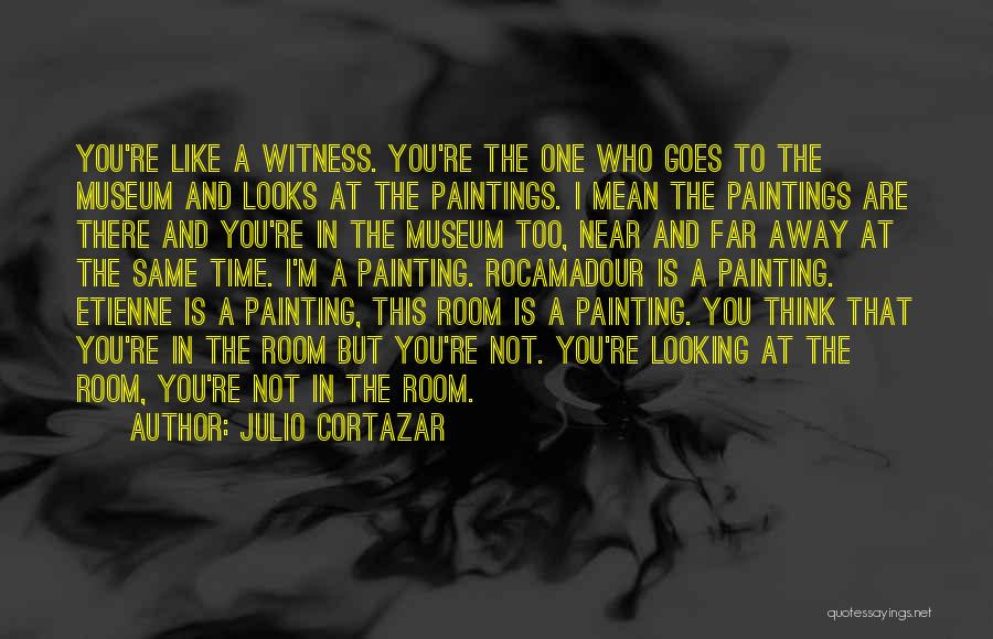 Julio Cortazar Quotes: You're Like A Witness. You're The One Who Goes To The Museum And Looks At The Paintings. I Mean The