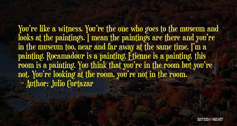 Julio Cortazar Quotes: You're Like A Witness. You're The One Who Goes To The Museum And Looks At The Paintings. I Mean The