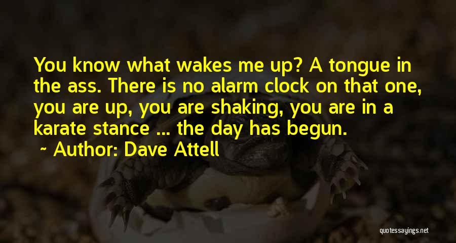 Dave Attell Quotes: You Know What Wakes Me Up? A Tongue In The Ass. There Is No Alarm Clock On That One, You
