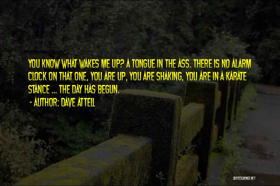 Dave Attell Quotes: You Know What Wakes Me Up? A Tongue In The Ass. There Is No Alarm Clock On That One, You